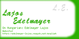lajos edelmayer business card